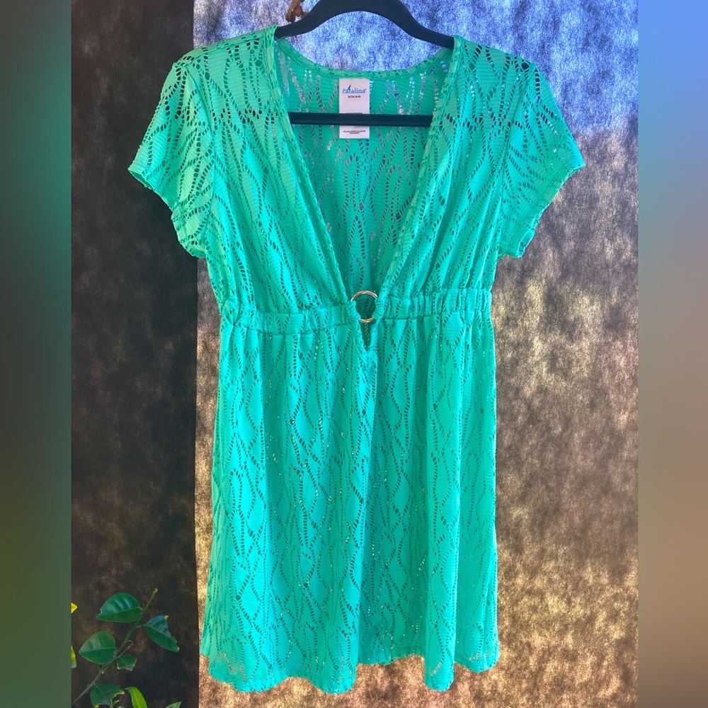 Catalina Swim Coverup Aqua Small (4-6)